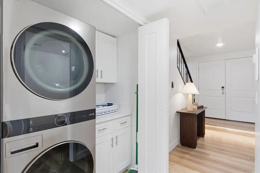 In-unit washer and dryer at Hideaway townhouse
